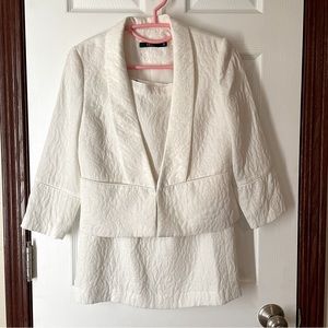 White suit and skirt set